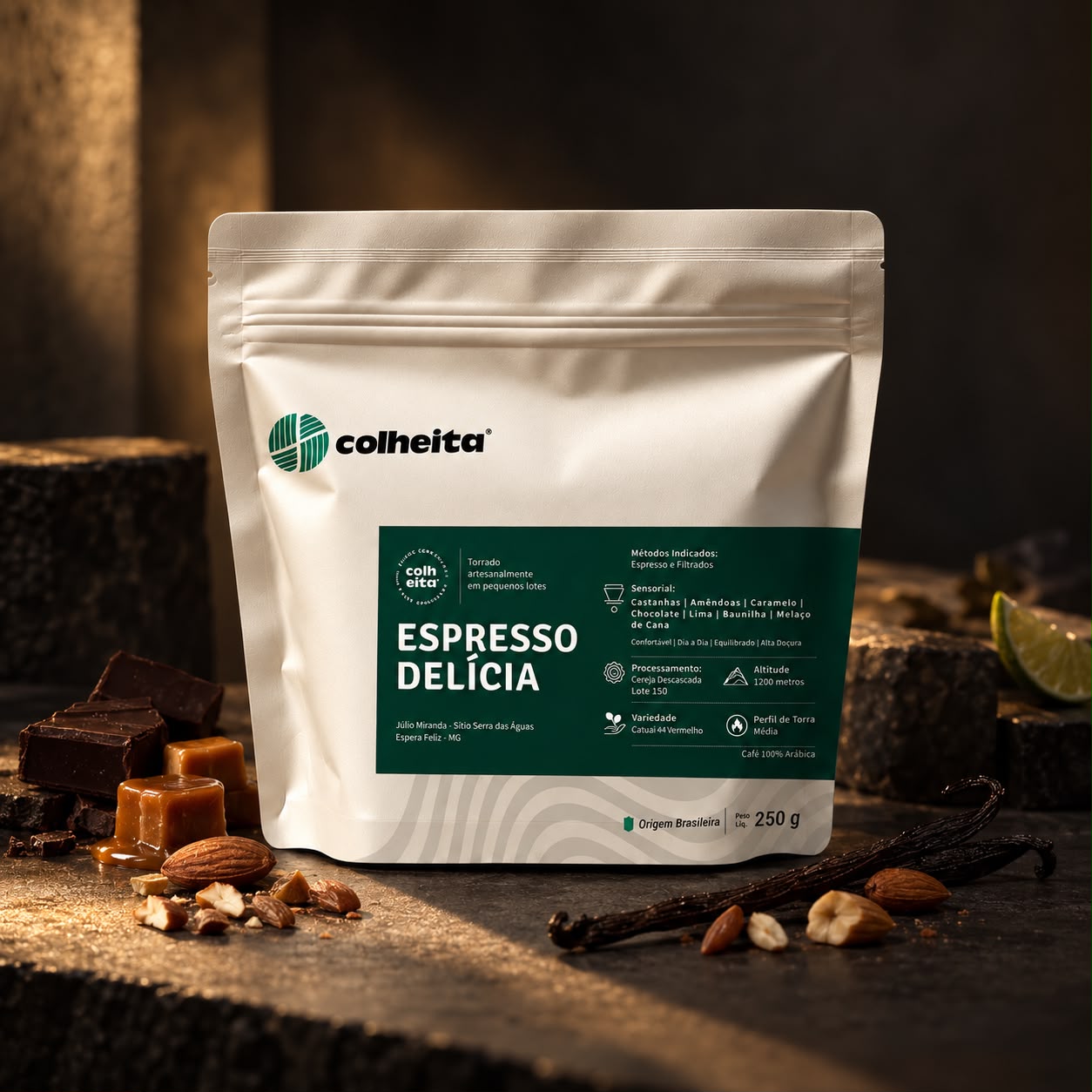 Pacote do café Espresso Delícia da Colheita